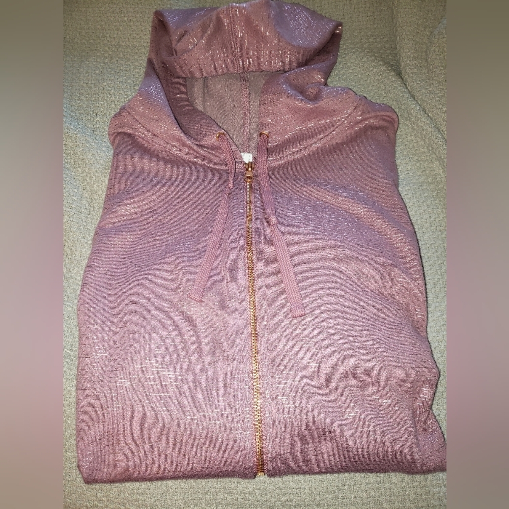 Rose gold sweat jacket